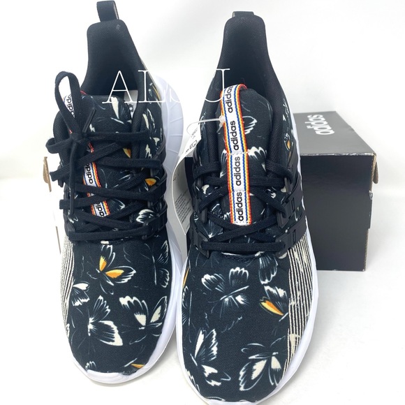 Adidas Questar Flow Black Flowers Women’s AUTHENT - Picture 3 of 8